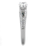 TS431 - Rhodium 925 Sterling Silver Ring with AAA Grade CZ in Clear - Alamode - Flyclothing LLC