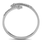 TS463 - Rhodium 925 Sterling Silver Ring with AAA Grade CZ in Clear - Alamode - Flyclothing LLC