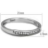 TS472 - Rhodium 925 Sterling Silver Ring with AAA Grade CZ in Clear - Alamode - Flyclothing LLC