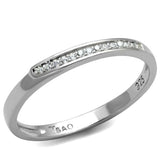TS472 - Rhodium 925 Sterling Silver Ring with AAA Grade CZ in Clear - Alamode - Flyclothing LLC