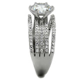 TS473 - Rhodium 925 Sterling Silver Ring with AAA Grade CZ in Clear - Alamode - Flyclothing LLC
