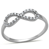TS487 - Rhodium 925 Sterling Silver Ring with AAA Grade CZ in Clear - Alamode - Flyclothing LLC