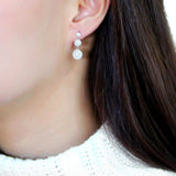 TS494 - Rhodium 925 Sterling Silver Earrings with AAA Grade CZ in Clear - Alamode - Flyclothing LLC