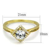 TS500 - Gold 925 Sterling Silver Ring with AAA Grade CZ in Clear - Alamode - Flyclothing LLC