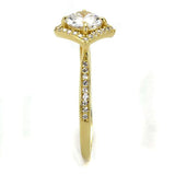 TS500 - Gold 925 Sterling Silver Ring with AAA Grade CZ in Clear - Alamode - Flyclothing LLC