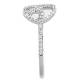 TS519 - Rhodium 925 Sterling Silver Ring with AAA Grade CZ in Clear - Alamode - Flyclothing LLC