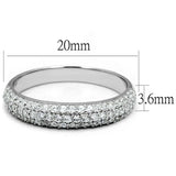 TS535 - Rhodium 925 Sterling Silver Ring with AAA Grade CZ in Clear - Alamode - Flyclothing LLC