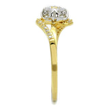 TS542 - Gold+Rhodium 925 Sterling Silver Ring with AAA Grade CZ in Clear - Alamode - Flyclothing LLC