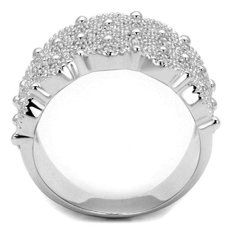 TS546 - Rhodium 925 Sterling Silver Ring with AAA Grade CZ in Clear - Alamode - Flyclothing LLC
