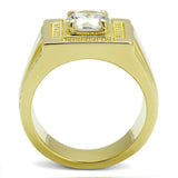 TS552 - Gold 925 Sterling Silver Ring with AAA Grade CZ in Clear - Alamode - Flyclothing LLC