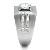 TS553 - Rhodium 925 Sterling Silver Ring with AAA Grade CZ in Clear - Alamode - Flyclothing LLC