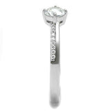 TS560 - Rhodium 925 Sterling Silver Ring with AAA Grade CZ in Clear - Alamode - Flyclothing LLC