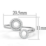 TS567 - Rhodium 925 Sterling Silver Ring with AAA Grade CZ in Clear - Alamode - Flyclothing LLC