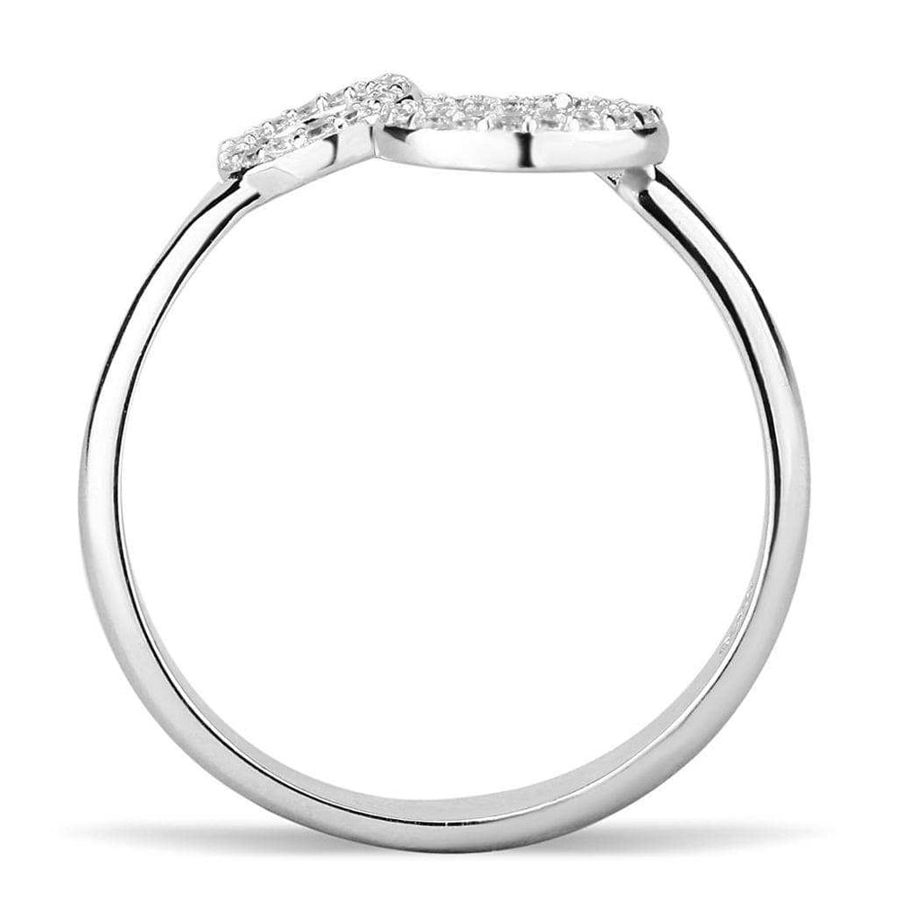 TS567 - Rhodium 925 Sterling Silver Ring with AAA Grade CZ in Clear - Alamode - Flyclothing LLC