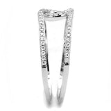 TS575 - Rhodium 925 Sterling Silver Ring with AAA Grade CZ in Clear - Alamode - Flyclothing LLC