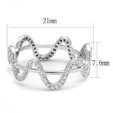 TS576 - Rhodium 925 Sterling Silver Ring with AAA Grade CZ in Clear - Alamode - Flyclothing LLC