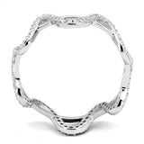 TS576 - Rhodium 925 Sterling Silver Ring with AAA Grade CZ in Clear - Alamode - Flyclothing LLC