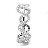 TS576 - Rhodium 925 Sterling Silver Ring with AAA Grade CZ in Clear - Alamode - Flyclothing LLC