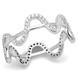 TS576 - Rhodium 925 Sterling Silver Ring with AAA Grade CZ in Clear - Alamode - Flyclothing LLC