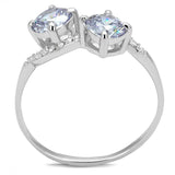 TS577 - Rhodium 925 Sterling Silver Ring with AAA Grade CZ in Light Amethyst - Alamode - Flyclothing LLC