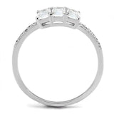 TS579 - Rhodium 925 Sterling Silver Ring with AAA Grade CZ in Clear - Alamode - Flyclothing LLC