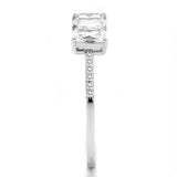 TS579 - Rhodium 925 Sterling Silver Ring with AAA Grade CZ in Clear - Alamode - Flyclothing LLC