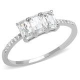 TS579 - Rhodium 925 Sterling Silver Ring with AAA Grade CZ in Clear - Alamode - Flyclothing LLC