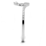 TS583 - Rhodium 925 Sterling Silver Ring with AAA Grade CZ in Clear - Alamode - Flyclothing LLC