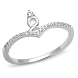 TS583 - Rhodium 925 Sterling Silver Ring with AAA Grade CZ in Clear - Alamode - Flyclothing LLC