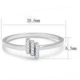 TS584 - Rhodium 925 Sterling Silver Ring with AAA Grade CZ in Clear - Alamode - Flyclothing LLC