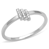 TS584 - Rhodium 925 Sterling Silver Ring with AAA Grade CZ in Clear - Alamode - Flyclothing LLC