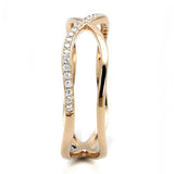 TS589 - Rose Gold 925 Sterling Silver Ring with AAA Grade CZ in Clear - Alamode - Flyclothing LLC