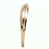 TS591 - Rose Gold 925 Sterling Silver Ring with AAA Grade CZ in Clear - Alamode - Flyclothing LLC