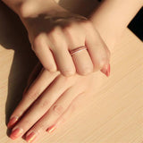 TS592 - Rose Gold 925 Sterling Silver Ring with AAA Grade CZ in Clear - Alamode - Flyclothing LLC