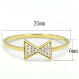 TS593 - Gold 925 Sterling Silver Ring with AAA Grade CZ in Clear - Alamode - Flyclothing LLC