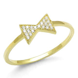 TS593 - Gold 925 Sterling Silver Ring with AAA Grade CZ in Clear - Alamode - Flyclothing LLC