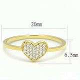 TS596 - Gold 925 Sterling Silver Ring with AAA Grade CZ in Clear - Alamode - Flyclothing LLC