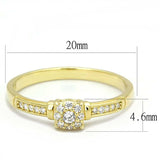 TS597 - Gold 925 Sterling Silver Ring with AAA Grade CZ in Clear - Alamode - Flyclothing LLC