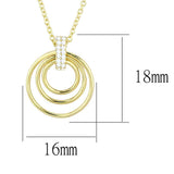 TS601 - Gold 925 Sterling Silver Necklace with AAA Grade CZ in Clear - Alamode - Flyclothing LLC