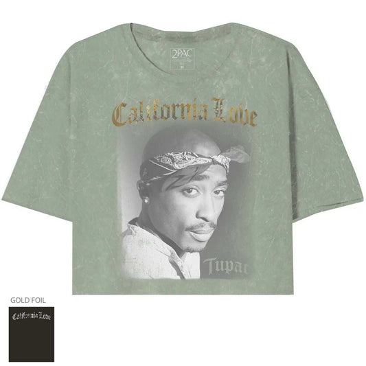 Tupac La Love Foil Oversize Crop Top - Tupac - Flyclothing LLC