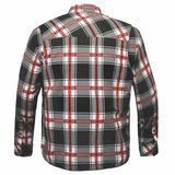 Rider's Plaid - Mens Black & Red Armored Flannel - Unik Just for Bikers - Flyclothing LLC
