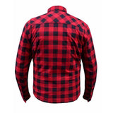 Lumberjack - Mens Black & Red Armored Flannel - Unik Just for Bikers - Flyclothing LLC