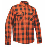 TW205.16 - Mens Black and Orange Flannel Shirt - Unik Just for Bikers - Flyclothing LLC