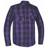 TW205.17 - MENS BLACK AND PURPLE FLANNEL SHIRT - Unik Just for Bikers - Flyclothing LLC