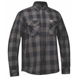 TW205.20 - Mens Black and Gray Flannel Shirt - Unik Just for Bikers - Flyclothing LLC