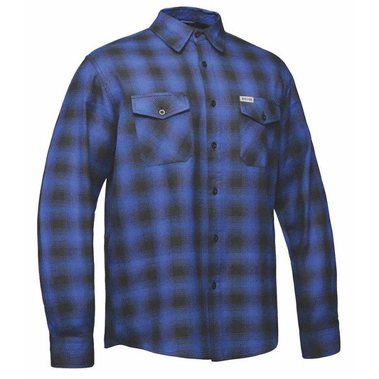 TW206.03 - Mens Black and Blue Flannel Shirt - Unik Just for Bikers - Flyclothing LLC
