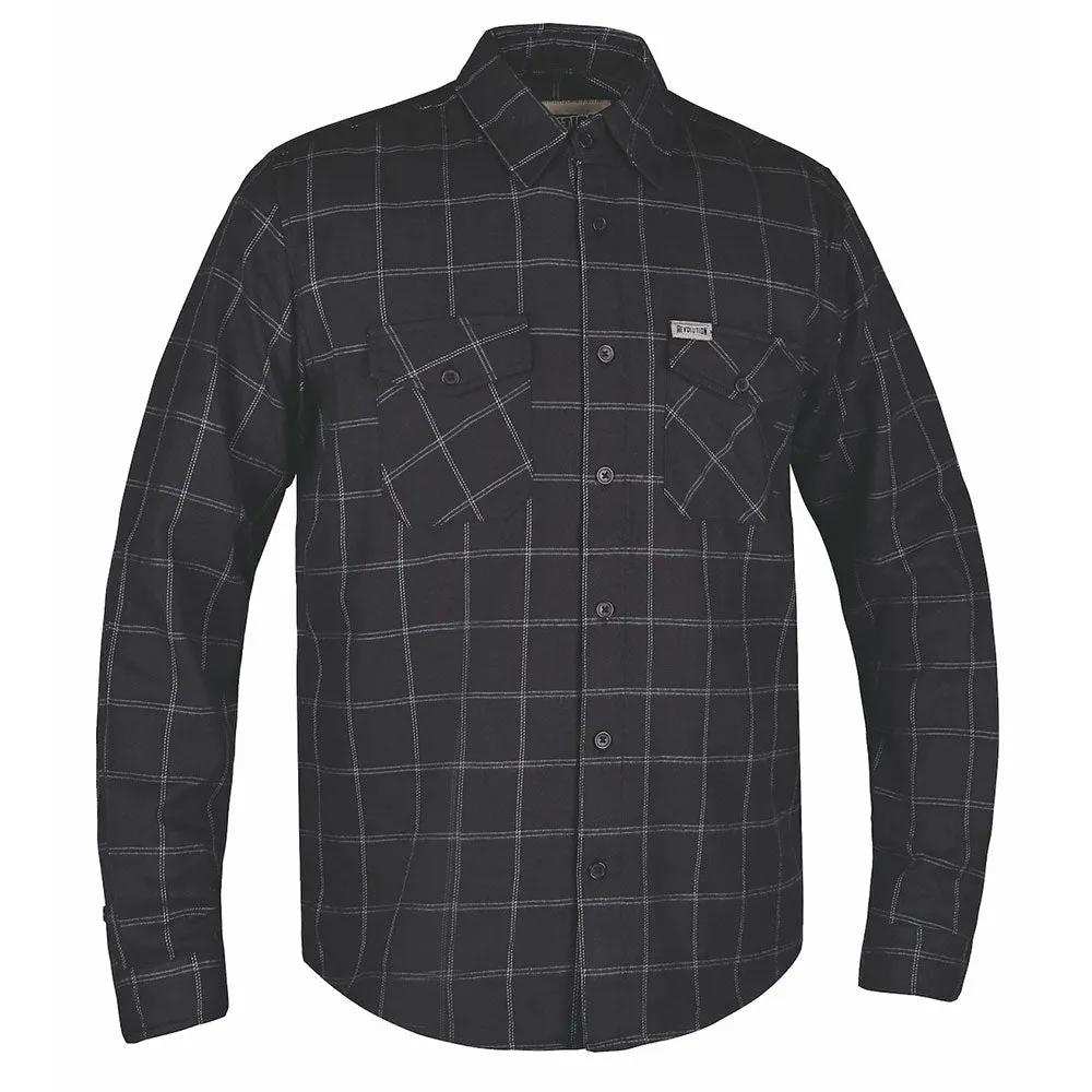 TW217.00 - MENS BLACK AND WHITE FLANNEL SHIRT - Unik Just for Bikers - Flyclothing LLC