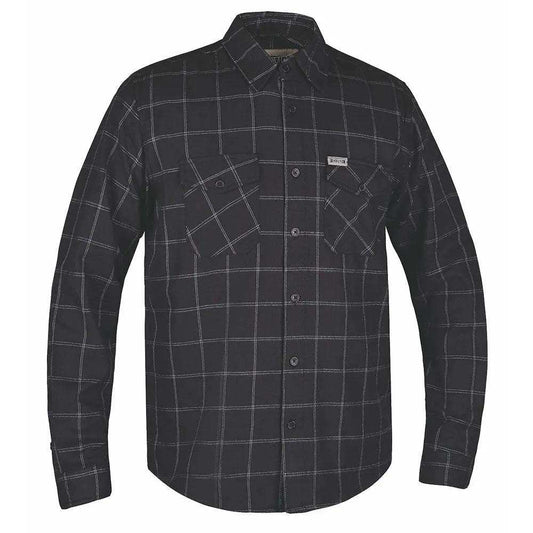 TW217.00 - MENS BLACK AND WHITE FLANNEL SHIRT - Unik Just for Bikers - Flyclothing LLC