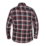 TW218.00 - MENS BLACK AND RED FLANNEL SHIRT - Unik Just for Bikers - Flyclothing LLC