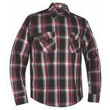 TW218.00 - MENS BLACK AND RED FLANNEL SHIRT - Unik Just for Bikers - Flyclothing LLC